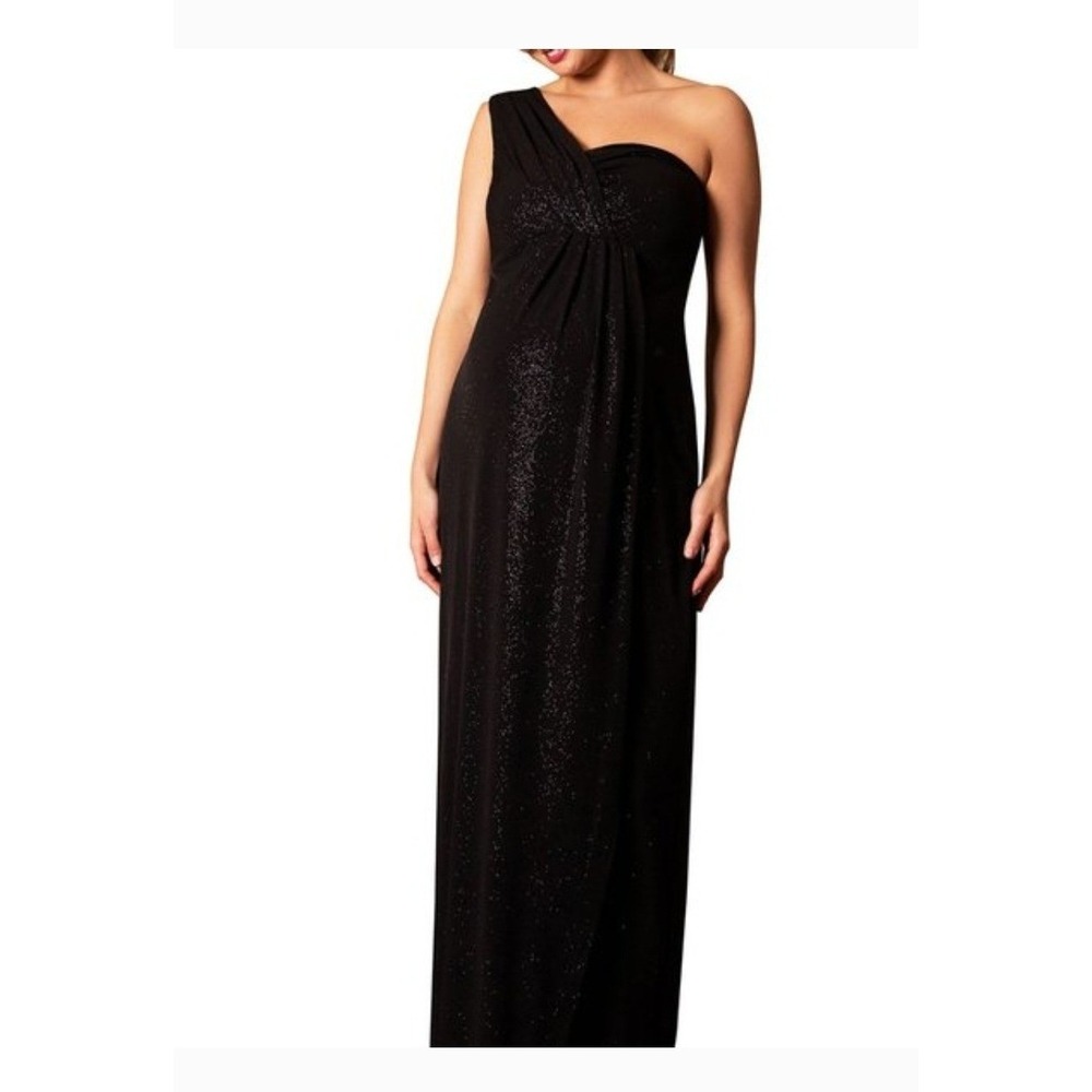 Tiffany Rose Maternity Gown Women Size 6 Black Shimmer NEW - Picture 2 of 15